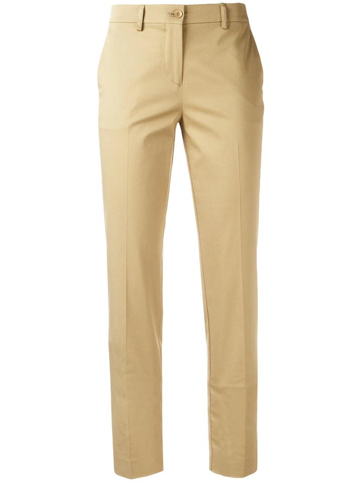 Etro Slim-fit Trousers, Women's, Size: 44, Nude/neutrals, Cotton/spandex/elastane