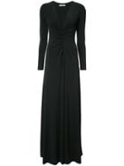 Halston Heritage Ruched Front Dress - Black