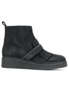 Fabiana Filippi Fringe Ankle Boots - Grey