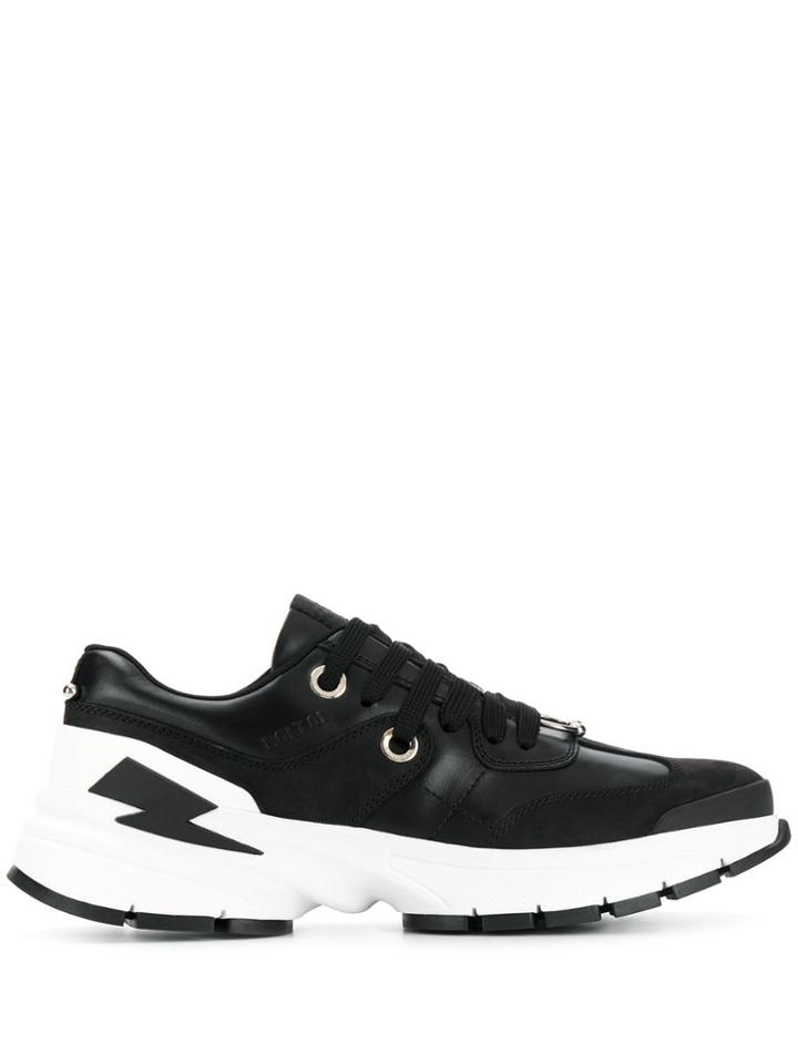 Neil Barrett Bolt Low-top Sneakers - Black