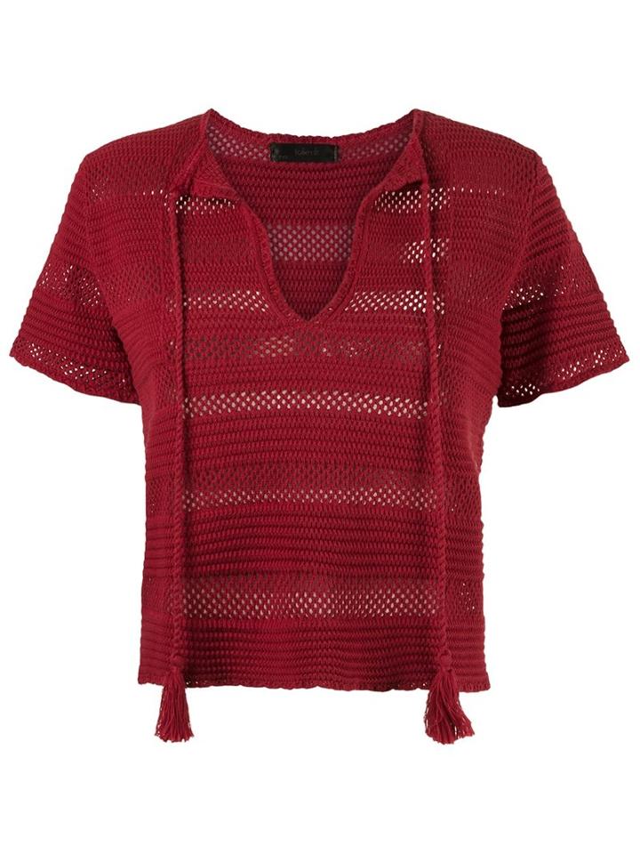 Talie Nk Crochet Top, Women's, Size: P, Red, Cotton/acrylic