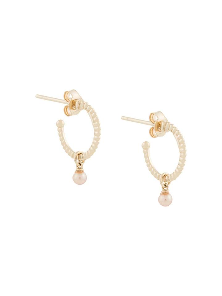 Karen Walker Wisdom Pearl Hoop Earrings - Gold