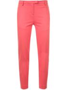 Moncler Slim Tailored Trousers, Women's, Size: 42, Pink/purple, Cotton/spandex/elastane