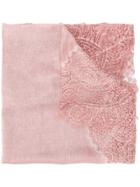 Faliero Sarti Scallop Lace Trim Scarf - Pink
