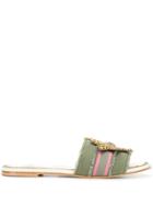 Mr & Mrs Italy Embroidered Sandals - Green
