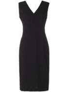 Joseph - V-neck Midi Dress - Women - Polyester/triacetate - 36, Black, Polyester/triacetate