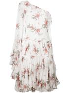 Giambattista Valli Floral One Shoulder Dress - White