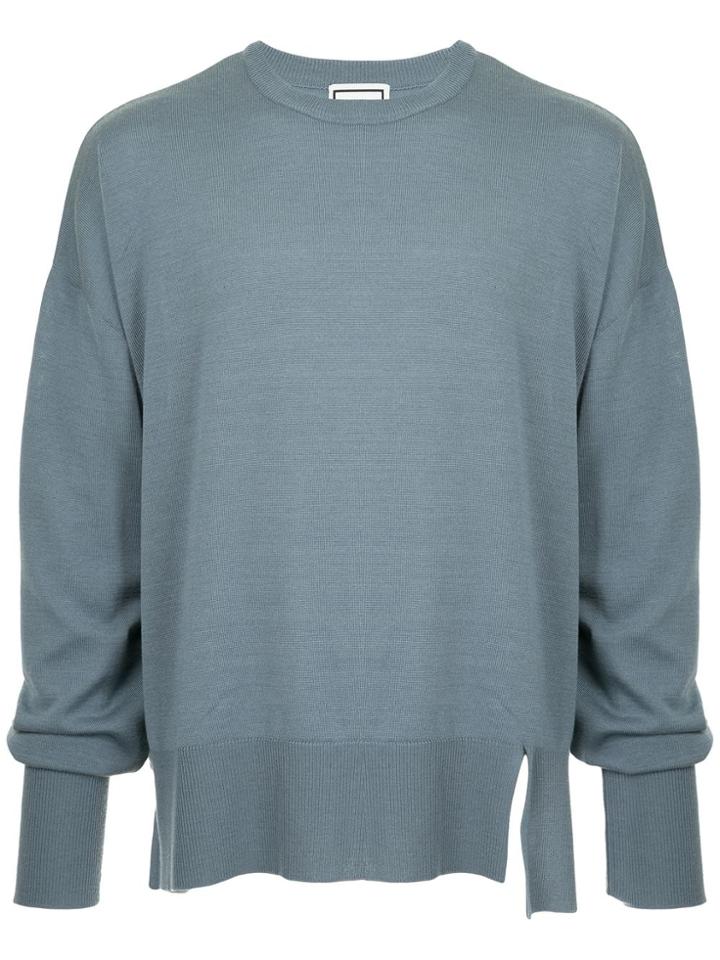 Wooyoungmi Oversized Crew Neck Sweater - Blue
