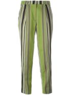 Etro - Striped Straight Trousers - Women - Silk/cotton/polyester/viscose - 42, Green, Silk/cotton/polyester/viscose