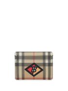 Burberry Logo Graphic Vintage Check E-canvas Card Case - Neutrals