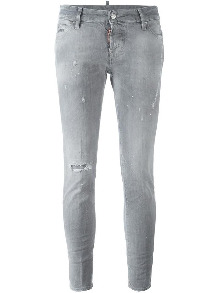 Dsquared2 'cigarette' Jeans, Women's, Size: 44, Grey, Cotton/spandex/elastane
