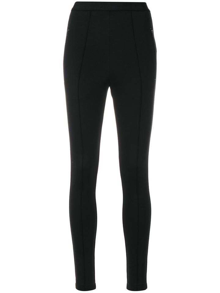 Balenciaga High Waisted Leggings With Rear Logo - Black
