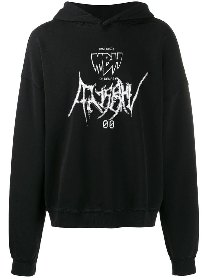 Misbhv Printed Logo Hoodie - Black