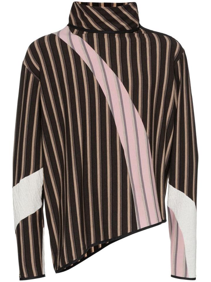 Kiko Kostadinov Rex Striped Jumper - Brown