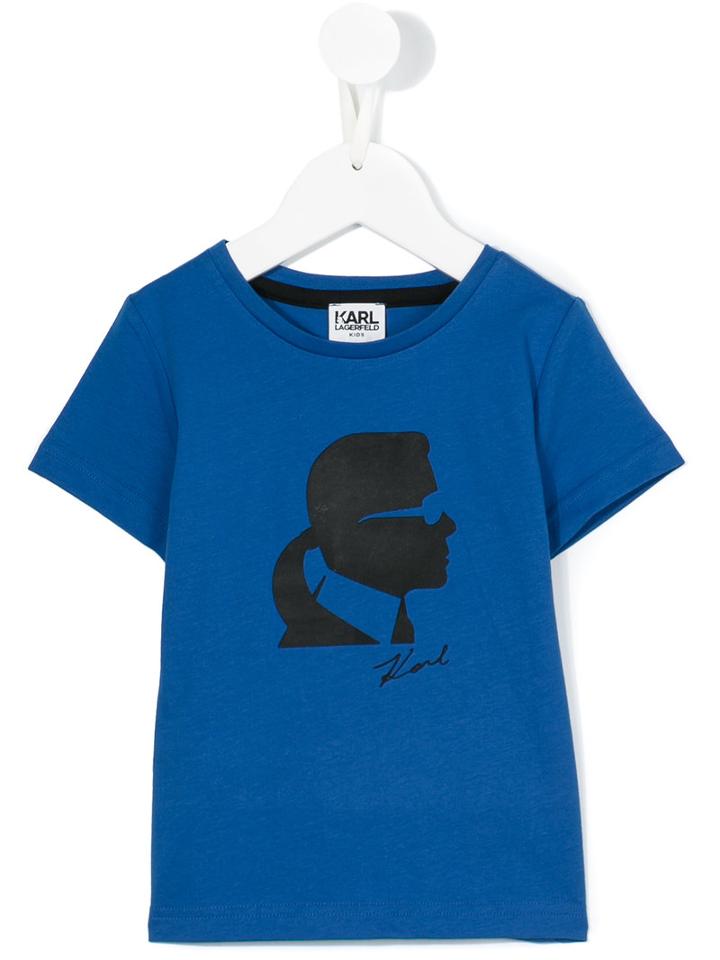 Karl Lagerfeld Kids - Printed T-shirt - Kids - Cotton - 36 Mth, Blue