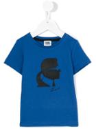 Karl Lagerfeld Kids - Printed T-shirt - Kids - Cotton - 36 Mth, Blue
