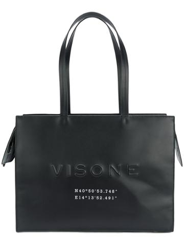 Visone Debossed Logo Holdall - Black