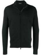 Z Zegna Slim-fit Zipped Cardigan - Black