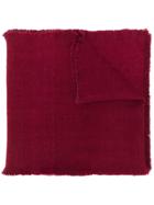 Denis Colomb Four-sided Fringe Scarf - Red