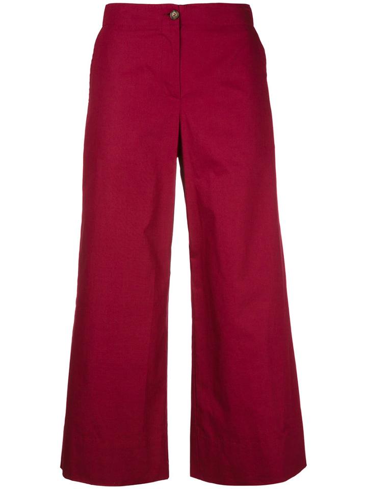 I'm Isola Marras Cropped Trousers, Women's, Size: 46, Red, Cotton