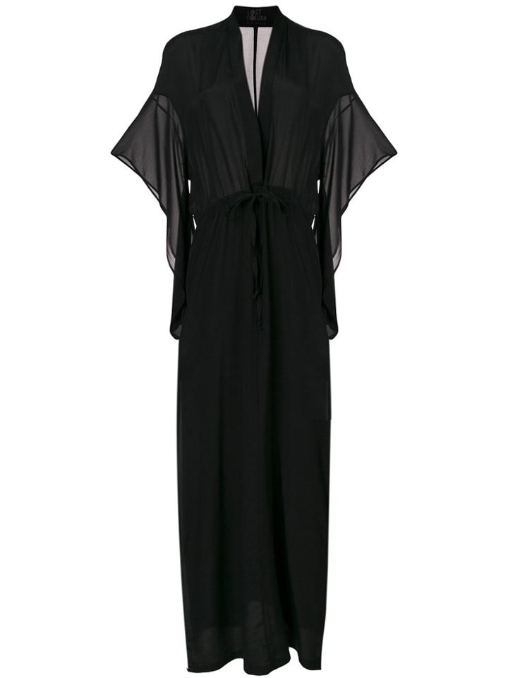 Lost & Found Ria Dunn Plunge Wrap Dress - Black