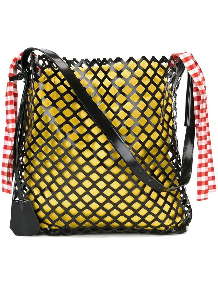 Marques'almeida Oversized Netted Shoulder Bag, Women's, Black