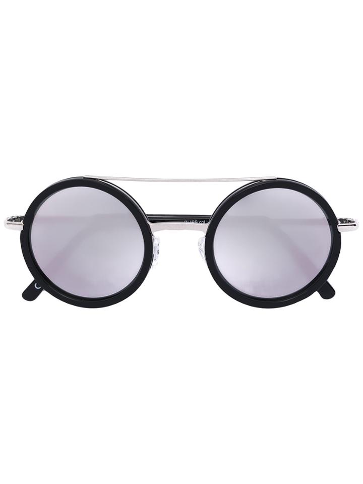 Andy Wolf Eyewear Round Aviator Sunglasses - Black