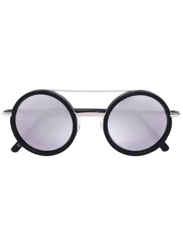 Andy Wolf Eyewear Round Aviator Sunglasses - Black