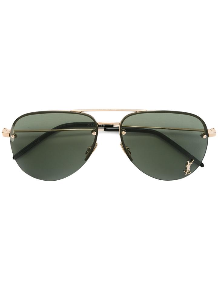 Saint Laurent Eyewear Monogram M11 Sunglasses - Metallic