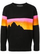 The Elder Statesman Alpine Sunset Sweater - Black