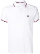 Moncler Stripe Trim Polo Shirt - White