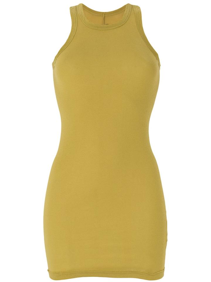 Rick Owens Drkshdw Fitted Longline Vest - Yellow