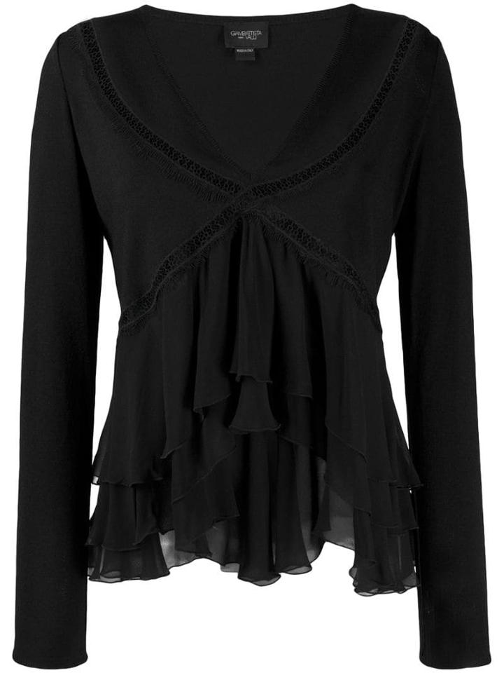 Giambattista Valli Ruffled Blouse - Black