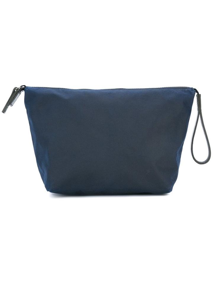 Ally Capellino Igor Clutch, Men's, Blue, Leather/nylon/cotton