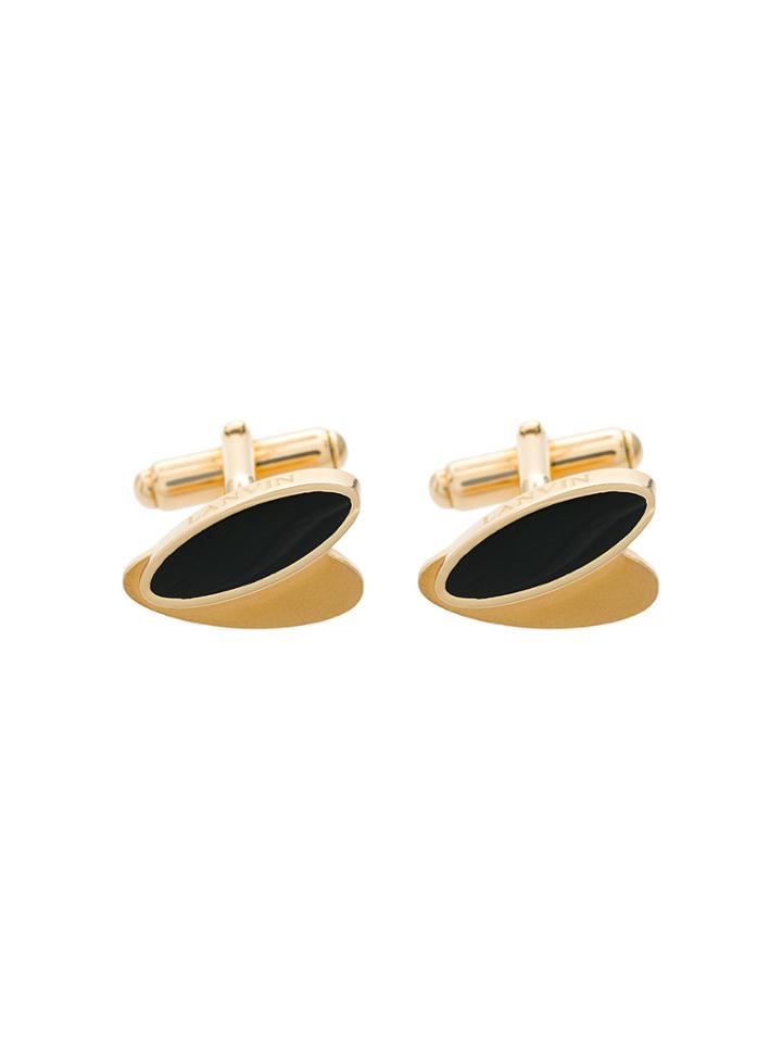 Lanvin Oval Shaped Cufflinks - Metallic