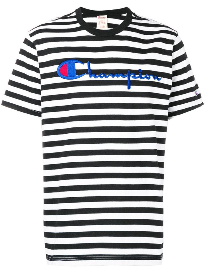 Champion Striped Logo T-shirt - Black
