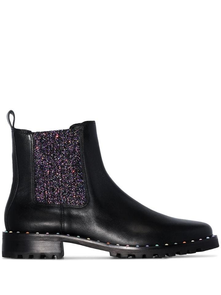 Sophia Webster Swebs Bessie Flt Lthr Chlsea Bt - Black