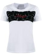 Philosophy Di Lorenzo Serafini Logo Embroidered Lace T-shirt - White