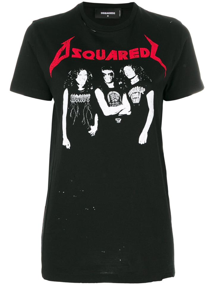 Dsquared2 Logo Rock T-shirt - Black