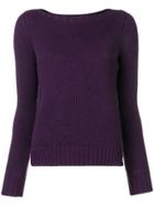 Aragona Cashmere Knit Sweater - Purple