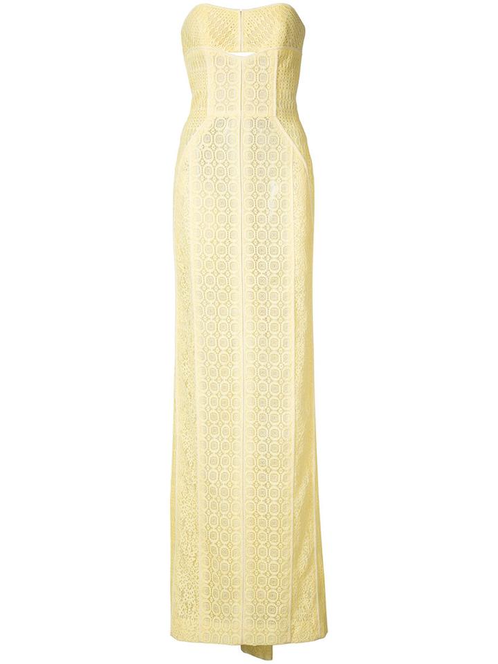 J. Mendel - Lace Gown - Women - Cotton/viscose - 4, Women's, Yellow/orange, Cotton/viscose