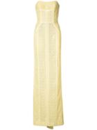 J. Mendel - Lace Gown - Women - Cotton/viscose - 4, Women's, Yellow/orange, Cotton/viscose