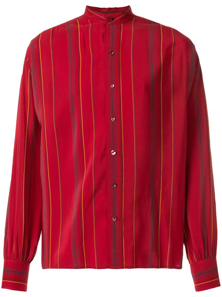 Yves Saint Laurent Vintage Striped Shirt - Red