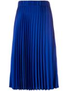 P.a.r.o.s.h. Mid-length Pleated Skirt, Women's, Size: Medium, Blue, Polyester