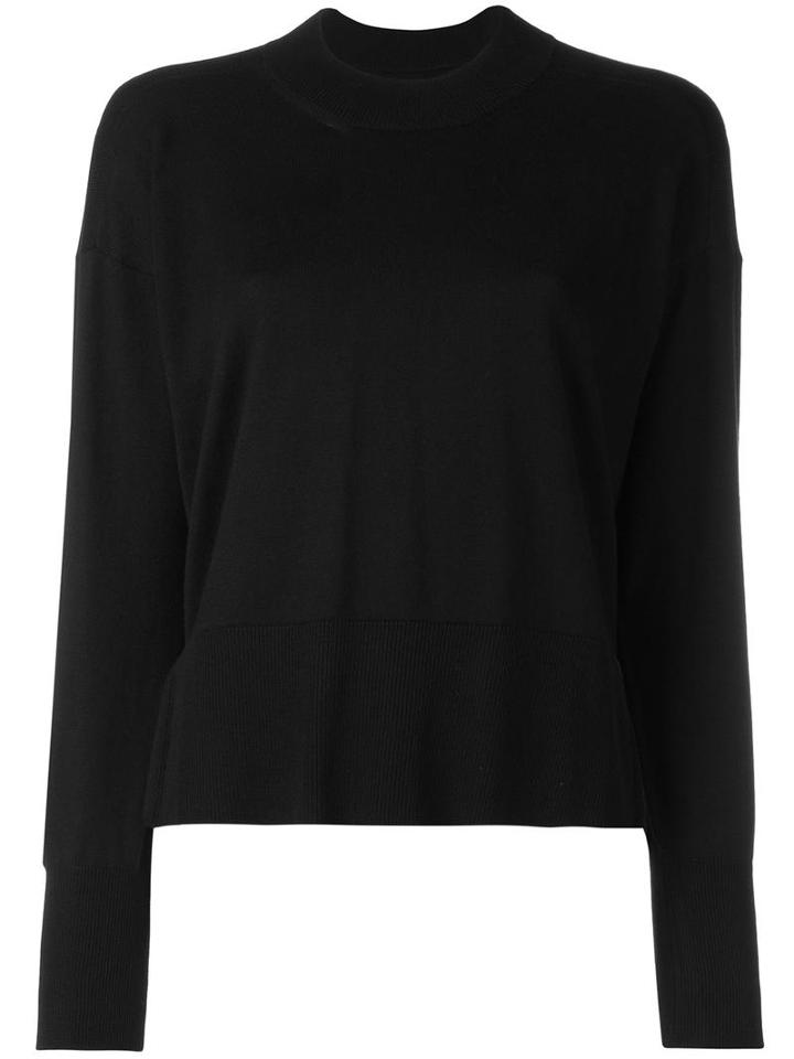 Mm6 Maison Margiela Slit Laterals Jumper, Women's, Size: Small, Black, Cotton