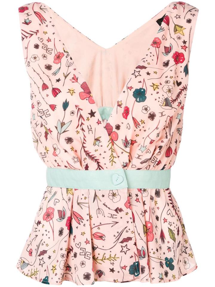Elisabetta Franchi Floral Print Blouse - Pink