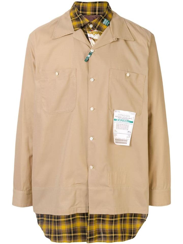 Maison Mihara Yasuhiro Long Sleeved Cotton Shirt - Brown