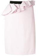 Giambattista Valli - Asymmetric Peplum Skirt - Women - Silk/spandex/elastane/viscose - 40, Pink/purple, Silk/spandex/elastane/viscose