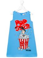 Moschino Kids Popcorn Print Dress, Size: 8 Yrs, Blue