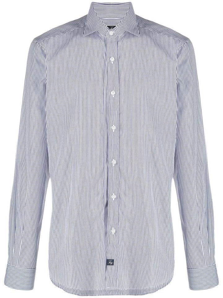 Fay Striped Formal Shirt - Blue